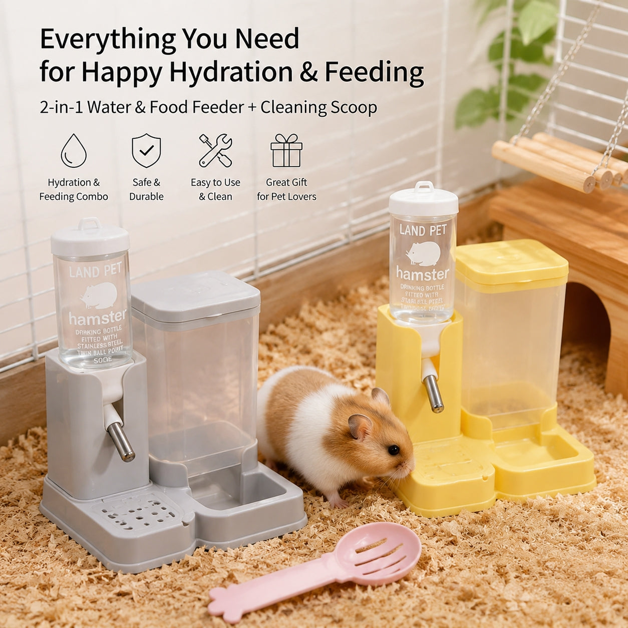 2pcs random   1pc small pet feeder water bowl 1pc