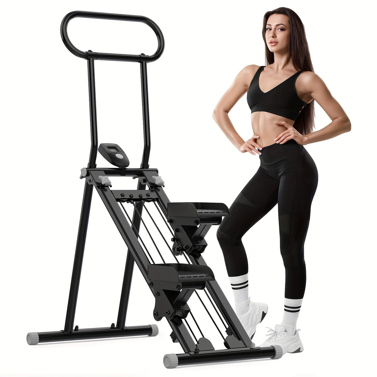 stair stepper foldable vertical aerobic climber