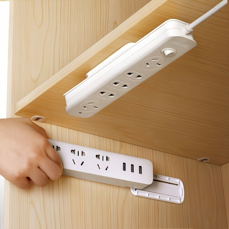 5pcs plastic wall mounted power strip organizer no drilling