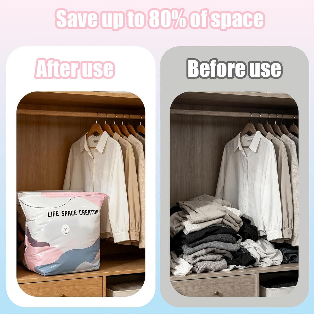 4pcs vacuum bag without pump no pump vacuum storage bags 3d