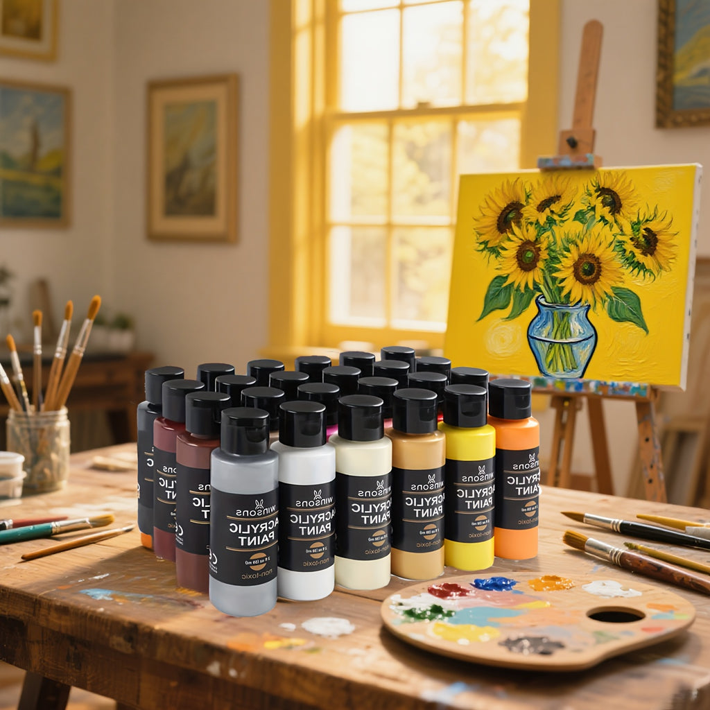acrylic paint   colors 2fl oz 59ml per bottle