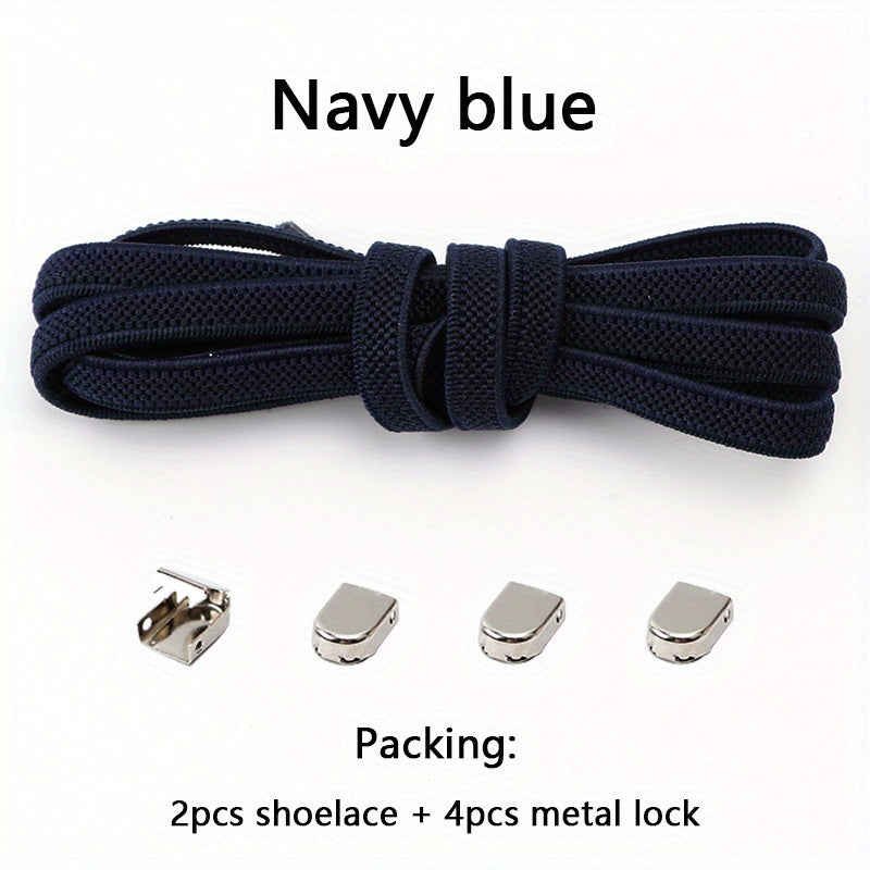 no tie elastic shoe laces sneakers stretchy polyester