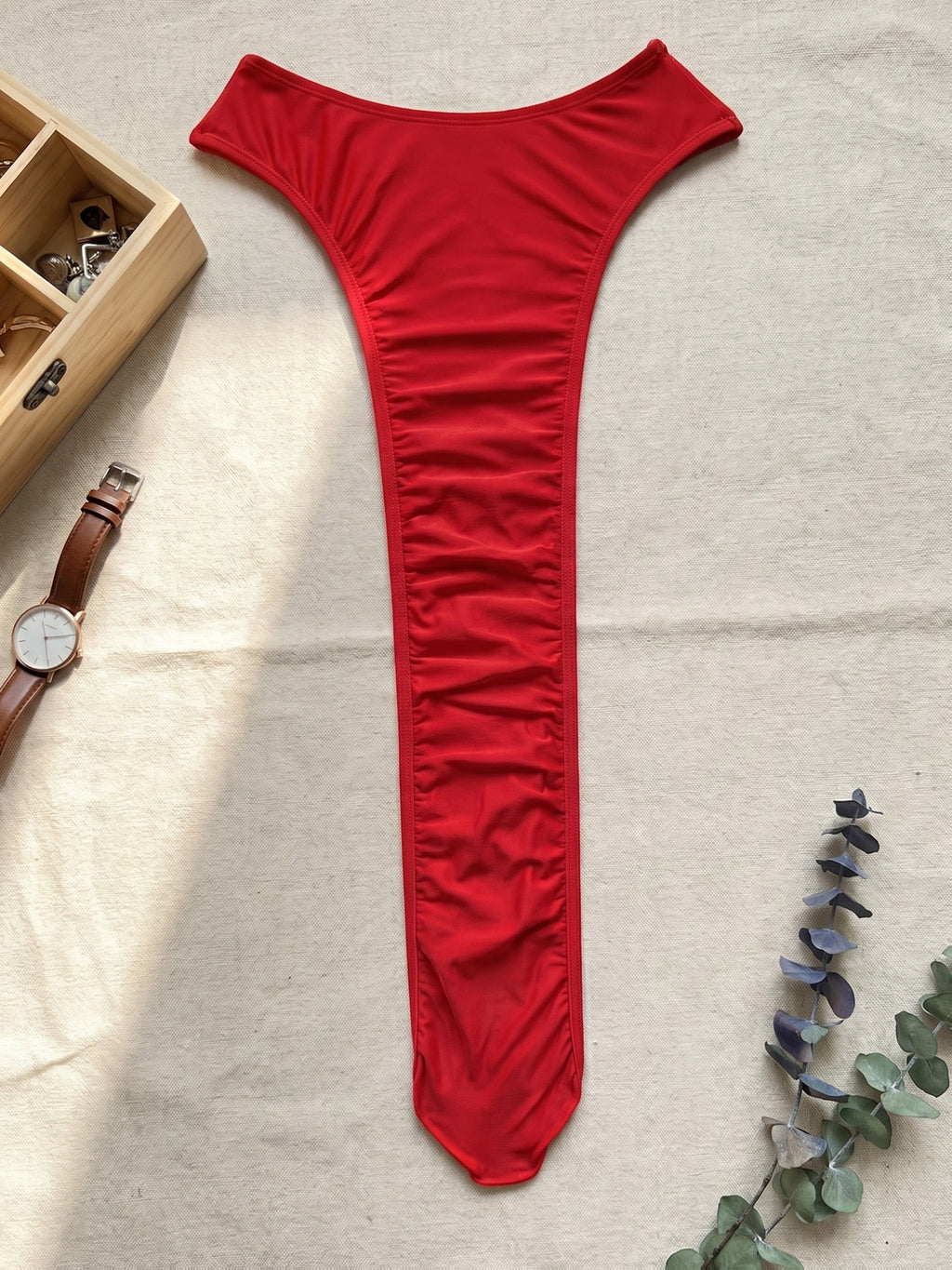 red halter neck   bodysuit hot open back halter neck fun