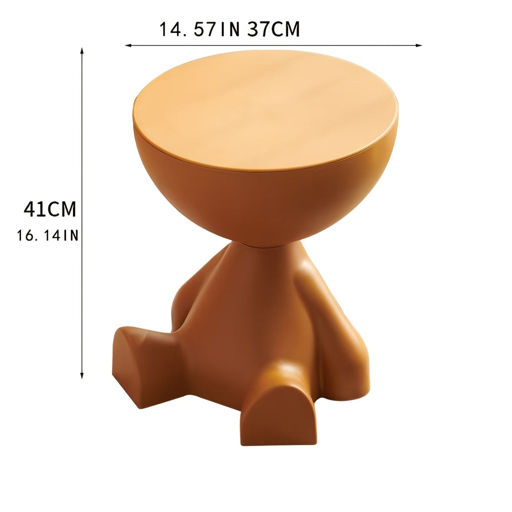 1pc modern creative bear shaped plastic bedside table