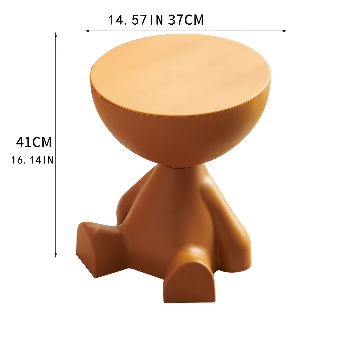 1pc modern creative bear shaped plastic bedside table