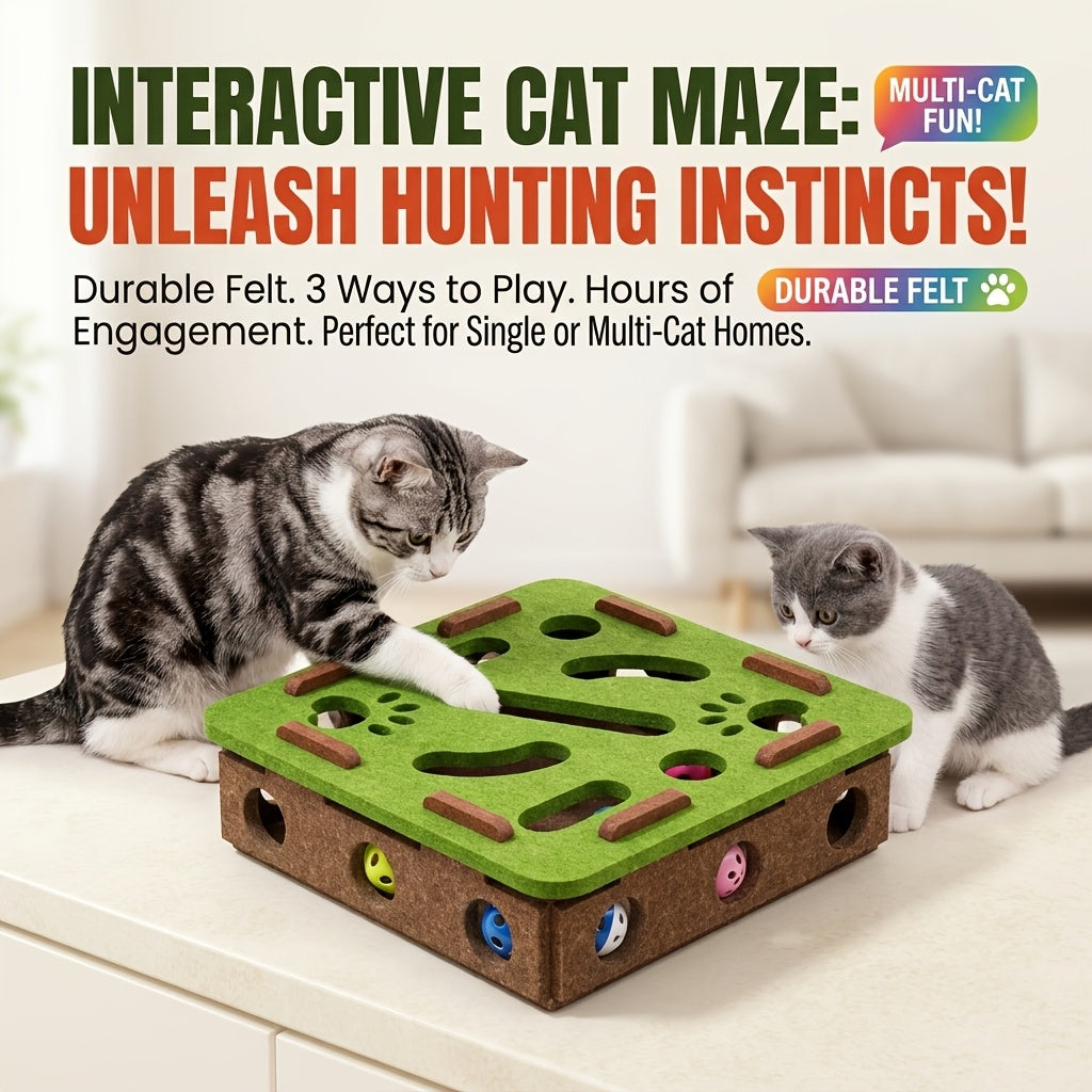 multifunctional felt cat treasure hunt brain toy box tool