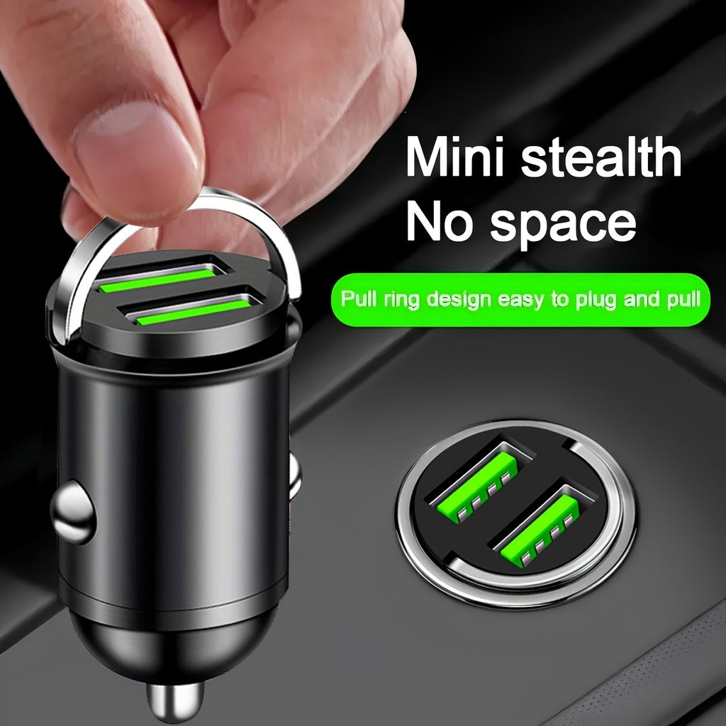 200w dual port mini usb car charger 5a rapid charging two