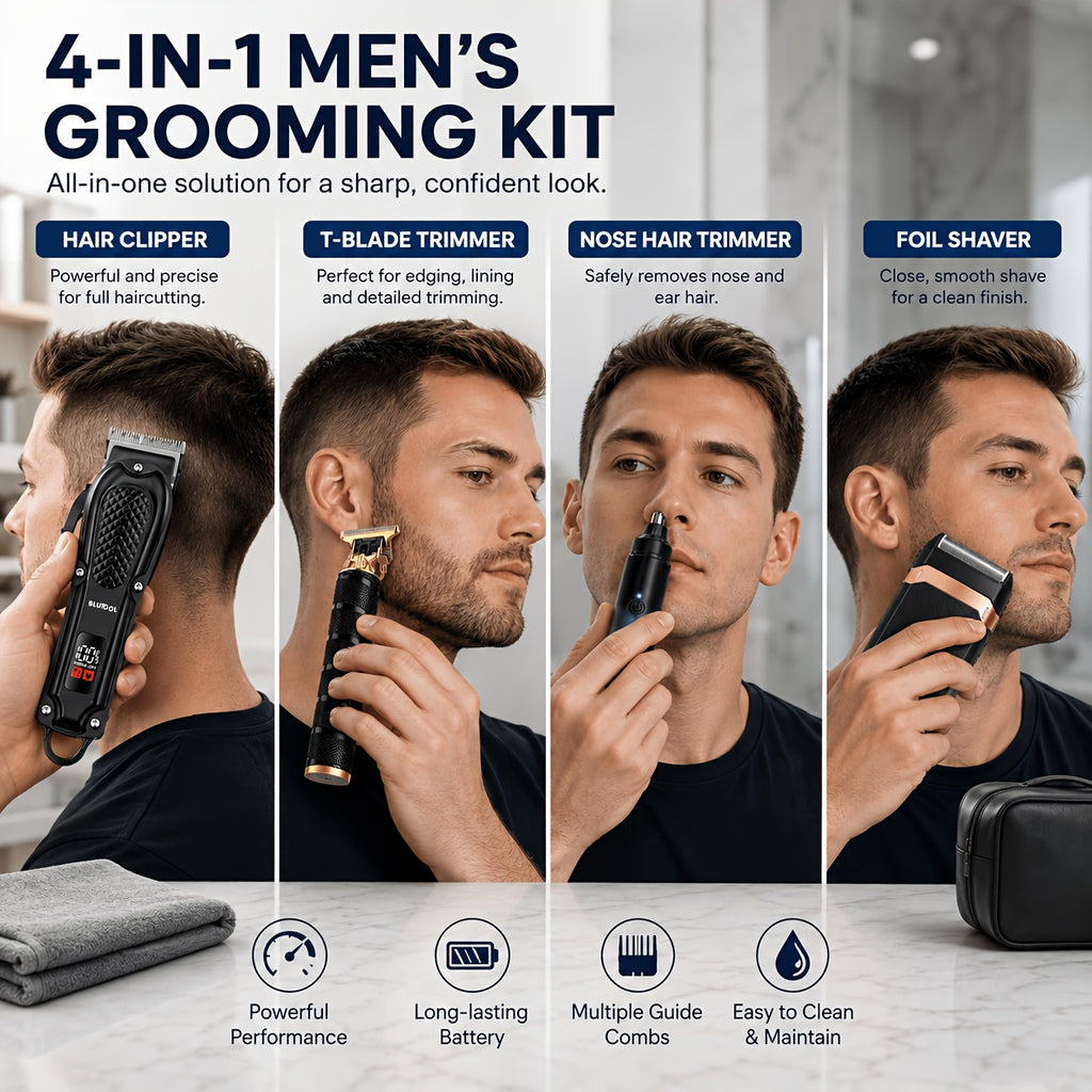 rechargeable electric grooming kit   an lcd battery