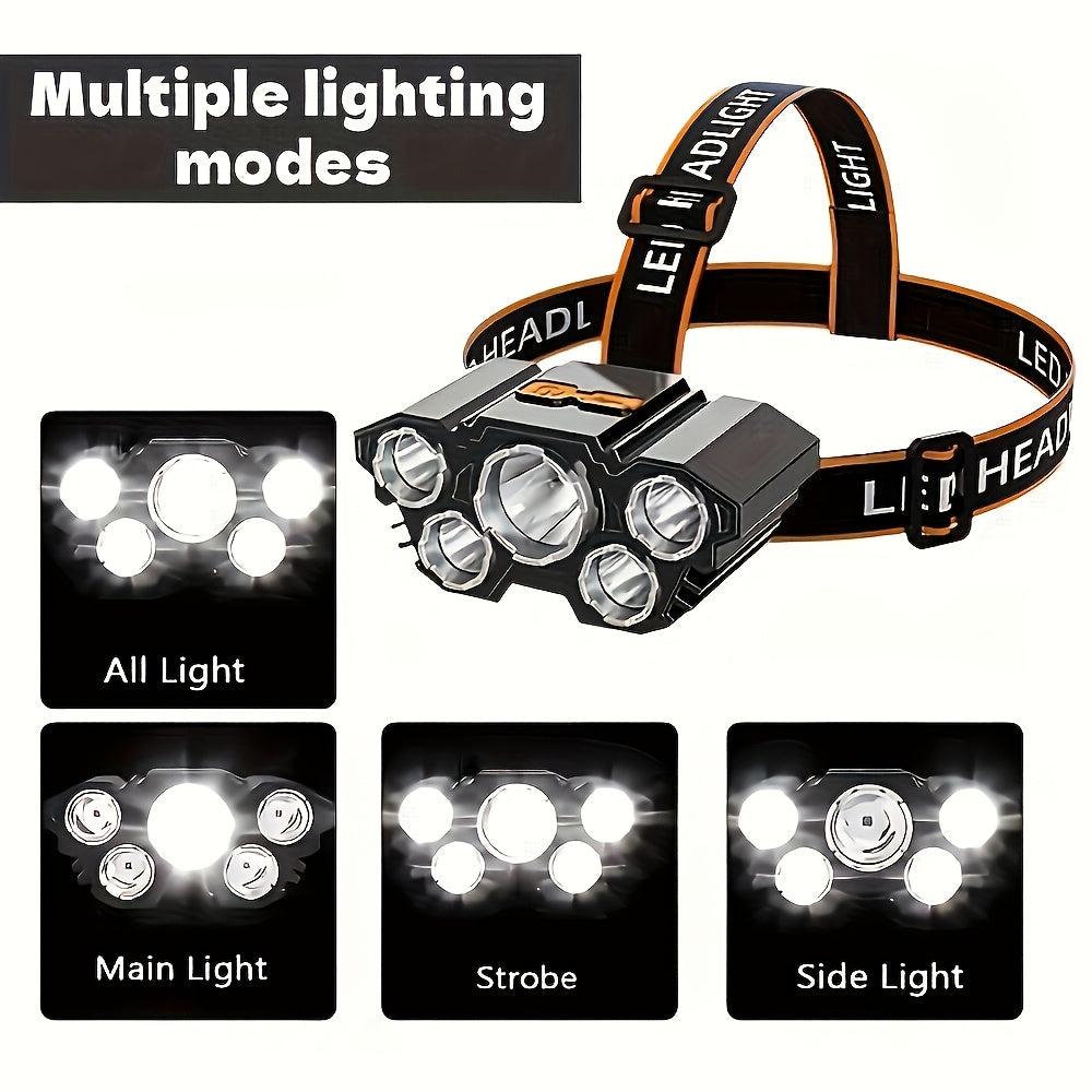 2pcs rechargeable headlamps 5   led headlamps