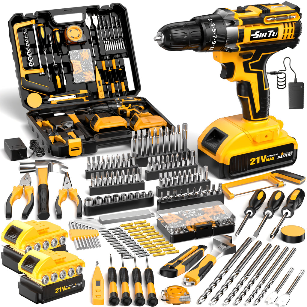 2026 21v cordless drill kit tool box fast charging