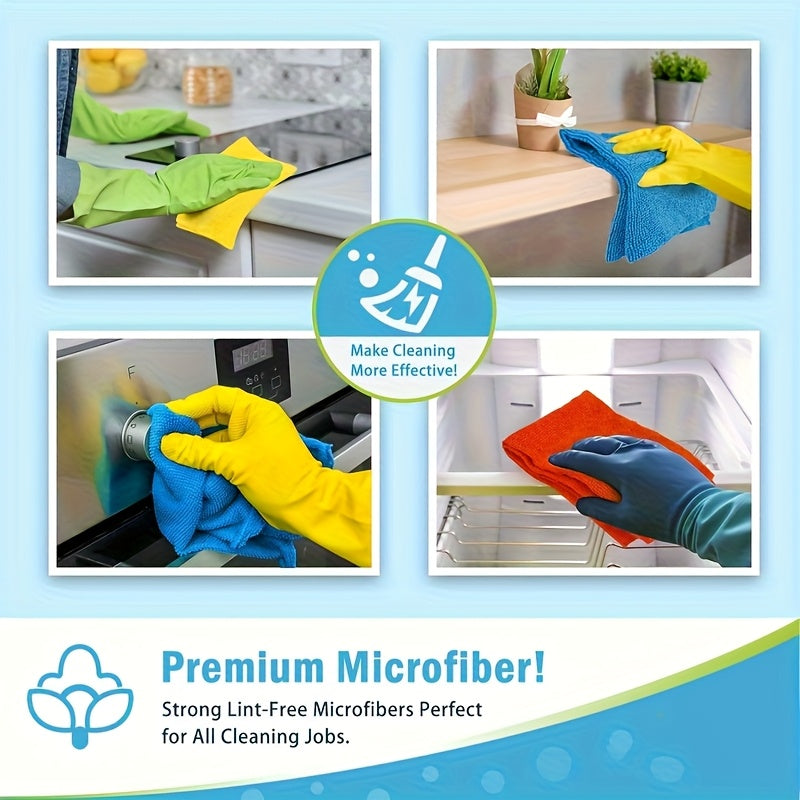 8 16 32 pack random color microfiber cleaning cloths