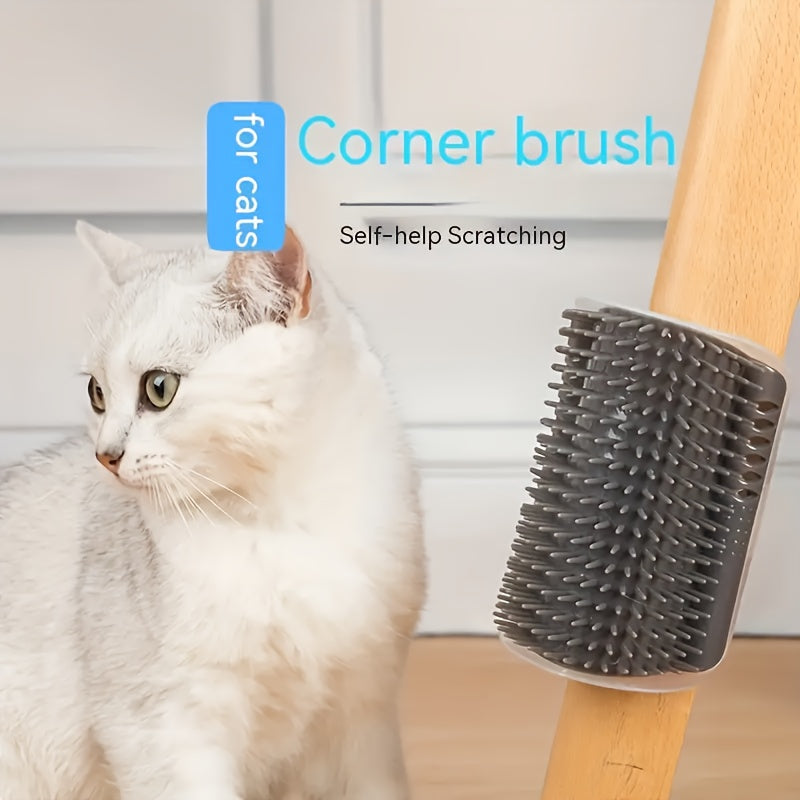 scratcher wall mounted cat grooming brush itchy