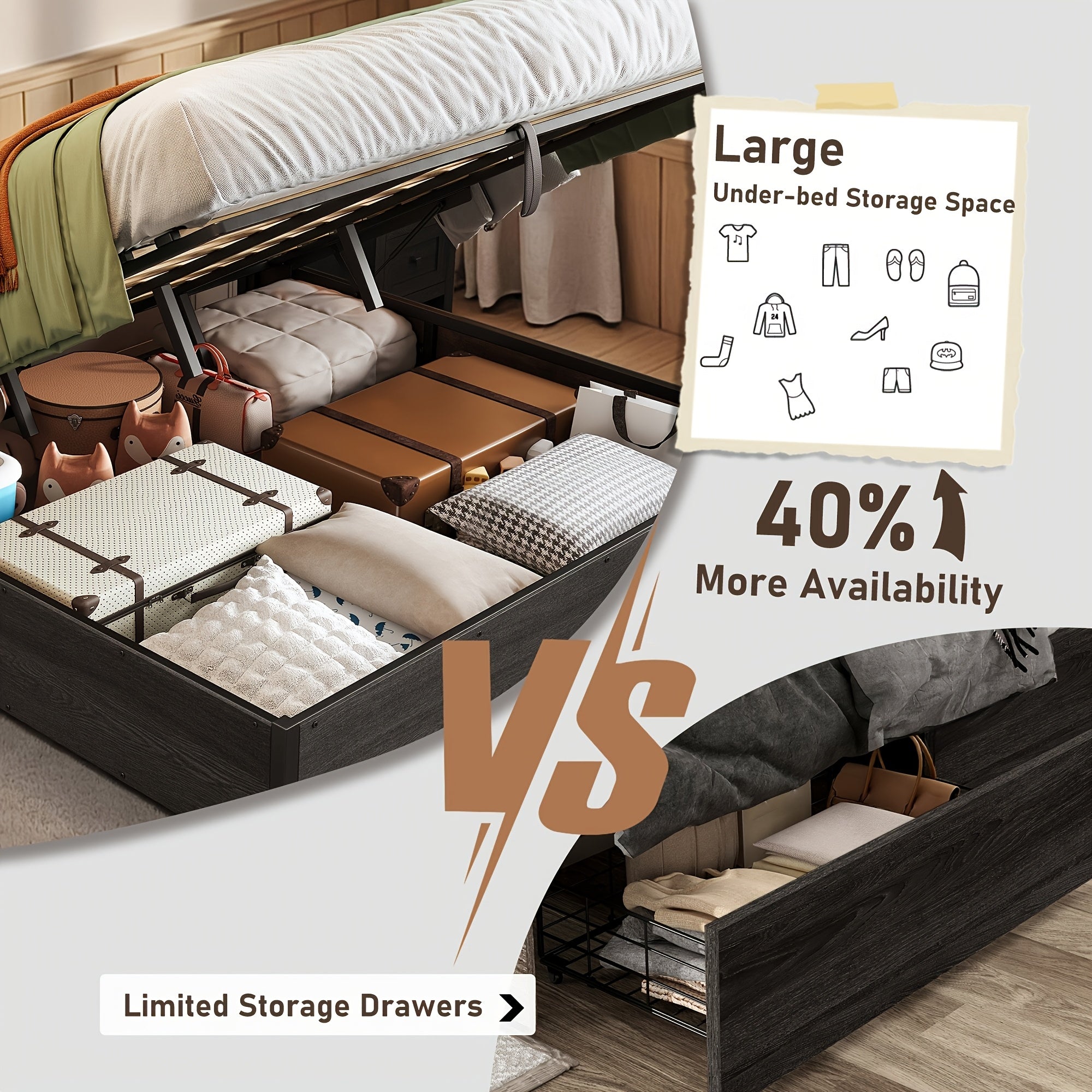 lift storage bed storage underneath wooden platform bed