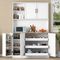tall pantry storage cabinet 3 pull shelves modern kitchen