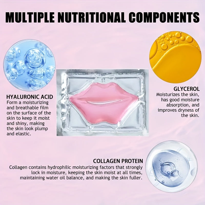 20pcs collagen lip mask moisturizes dry lips   fine