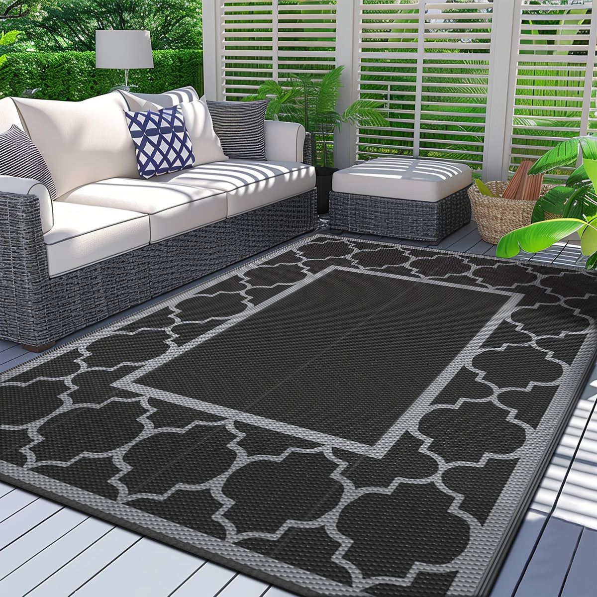 outdoor mat reversible plastic straw camping mat patio deck
