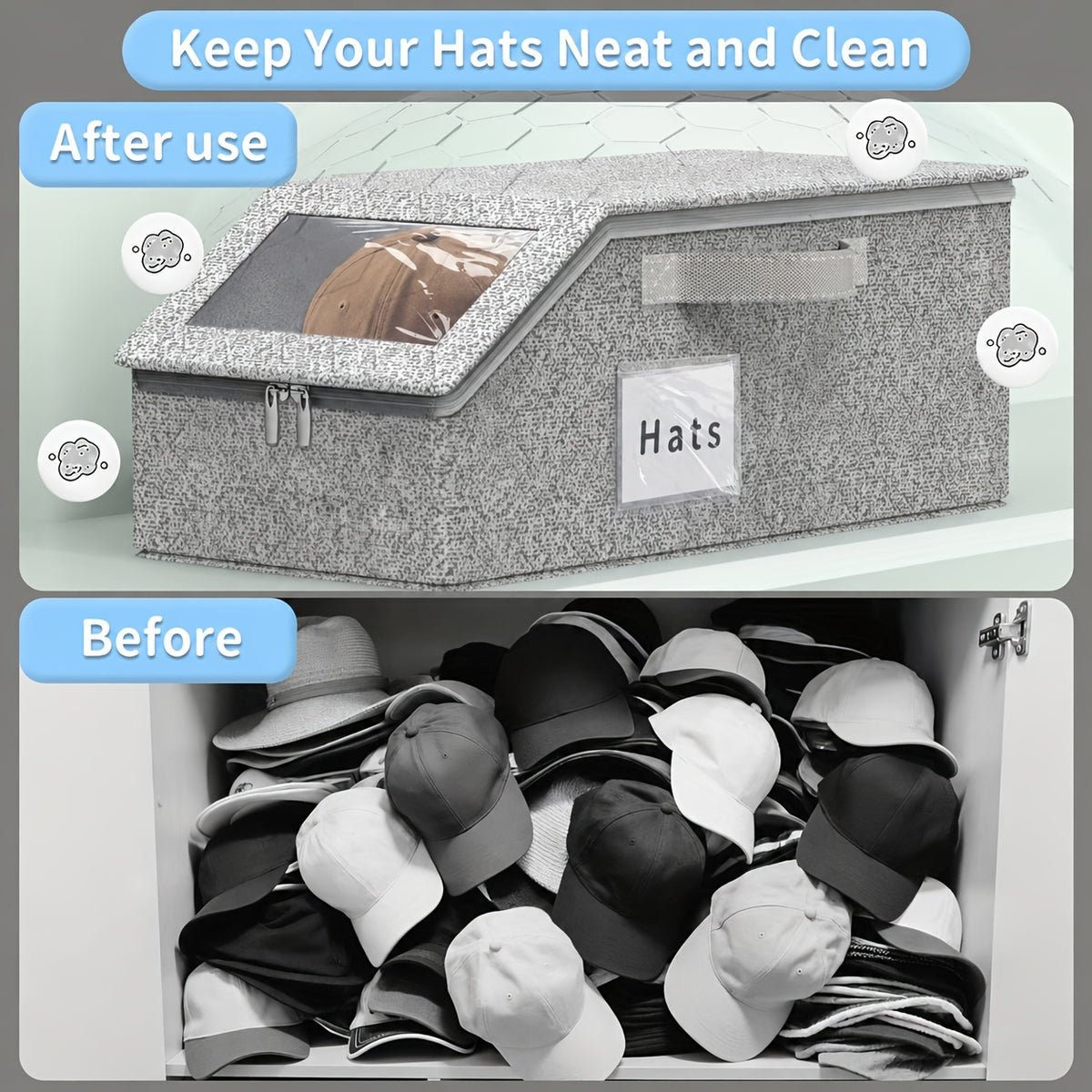 1pc 2026 new baseball cap organizer bag large capacity hat