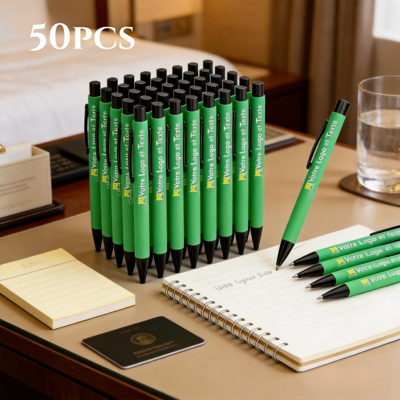 50 custom text logo ballpoint pens new bulk custom pens rich