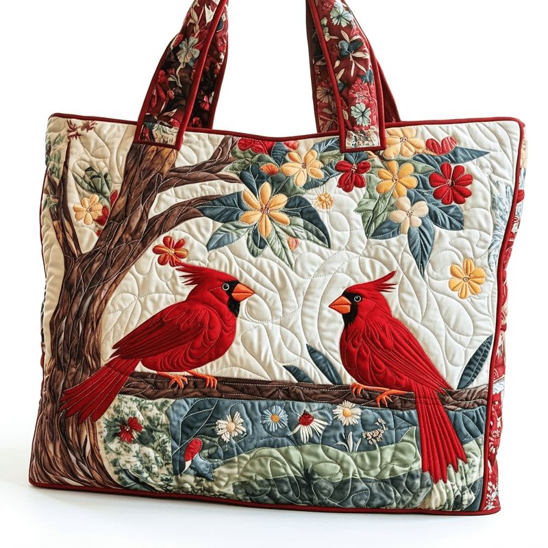 womens red   bird   3d printed quilted