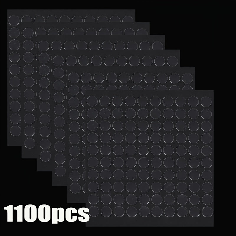 100 200 300 1100pcs round fully transparent double sided