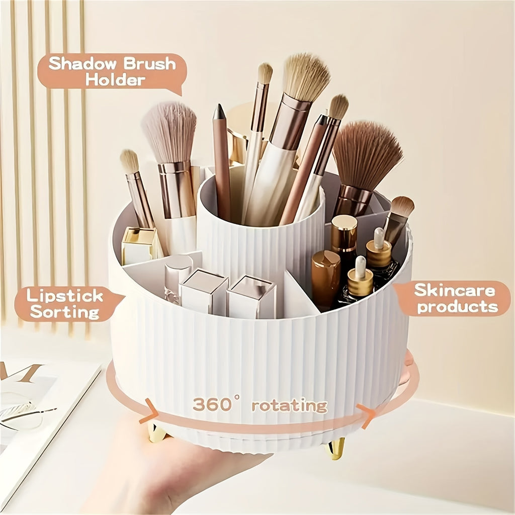 360 rotating makeup organizer 1pc plastic cosmetic storage 5