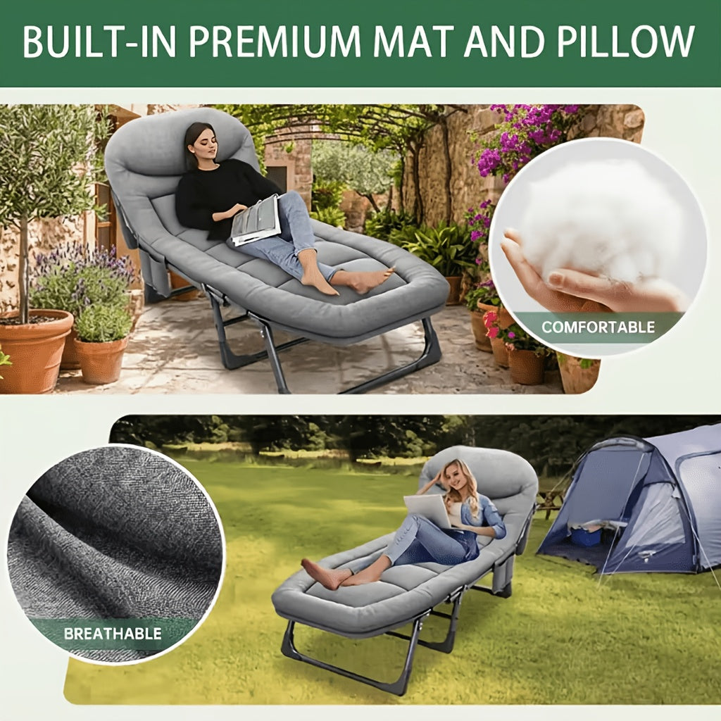 outdoor folding bed camping bed mattress portable folding