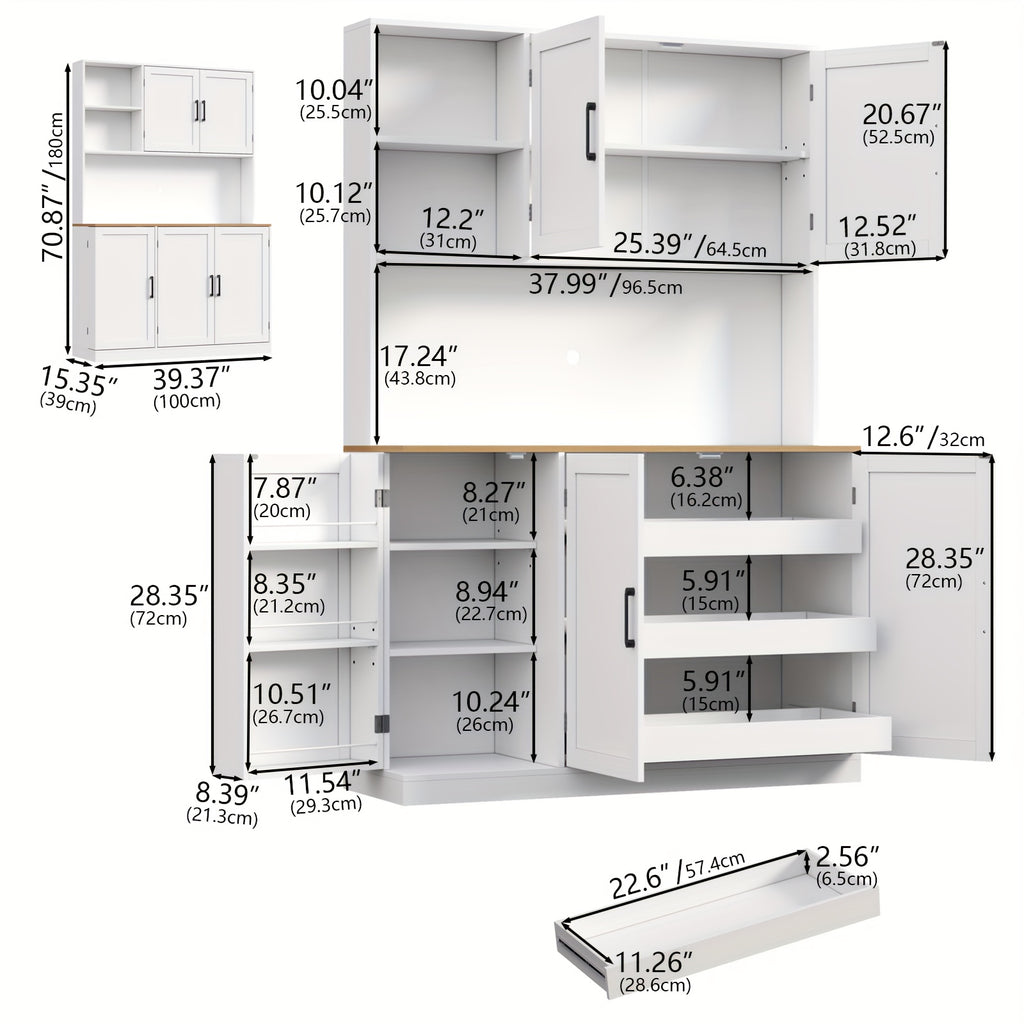 tall pantry storage cabinet 3 pull shelves modern kitchen