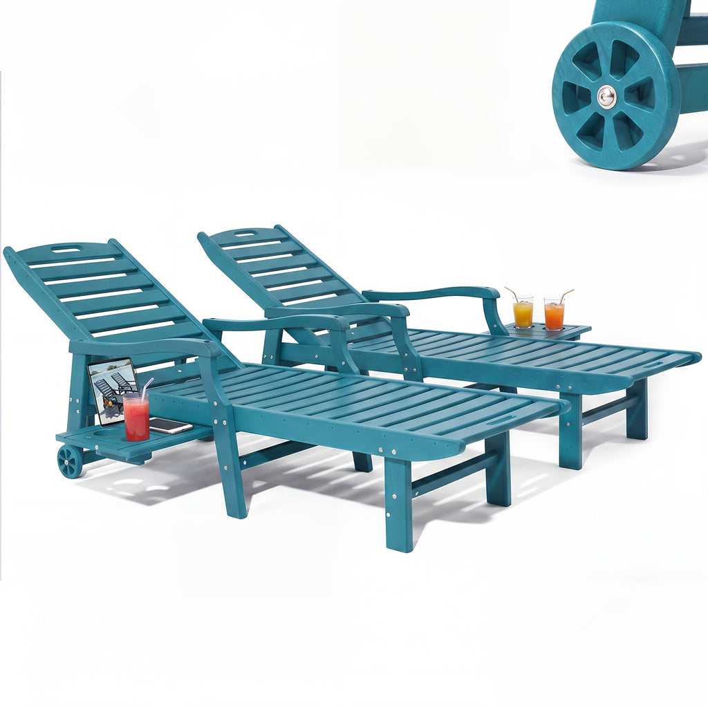 hdpe outdoor lounge chaise weather patio lounge chair 5
