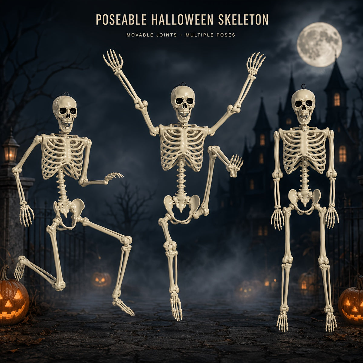 5 4ft adjustable   human   skeleton plastic