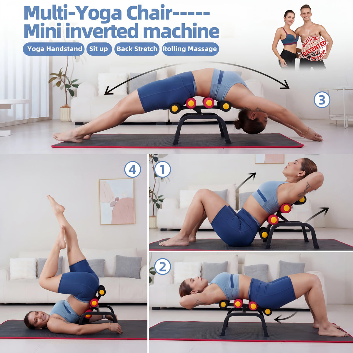 mini inversion table back   ab trainer