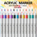 12 24 colors soft head different color acrylic marker pen