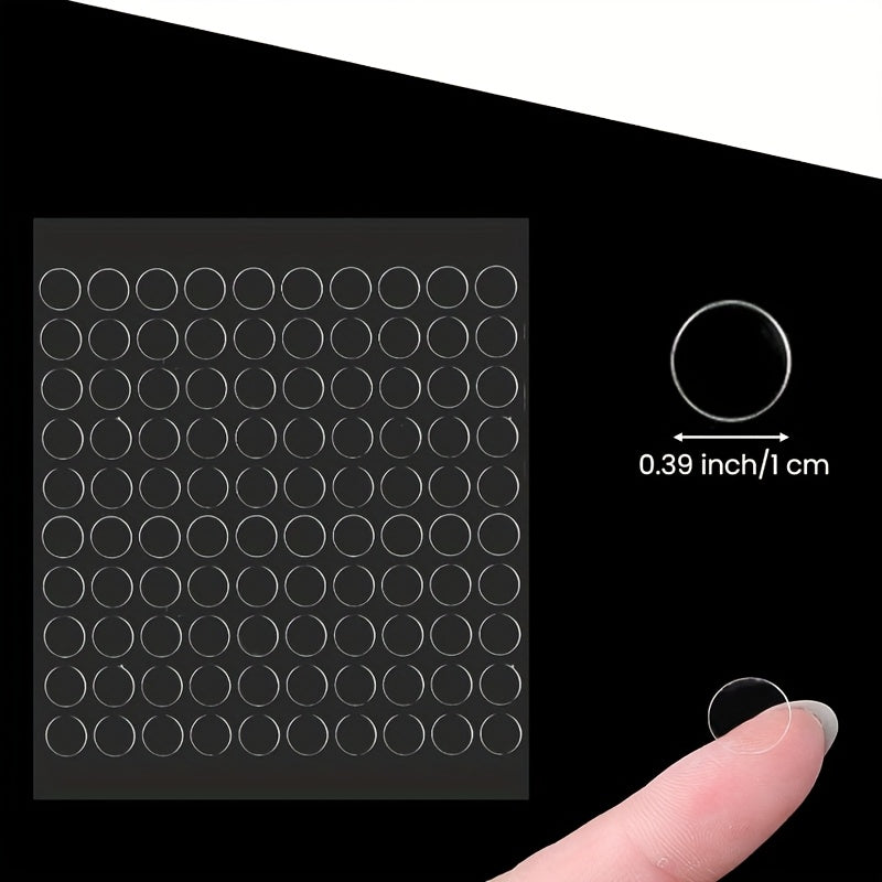 100 200 300 1100pcs round fully transparent double sided