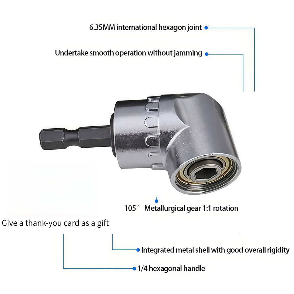 right angle drill bit quick change screwdriver adapter