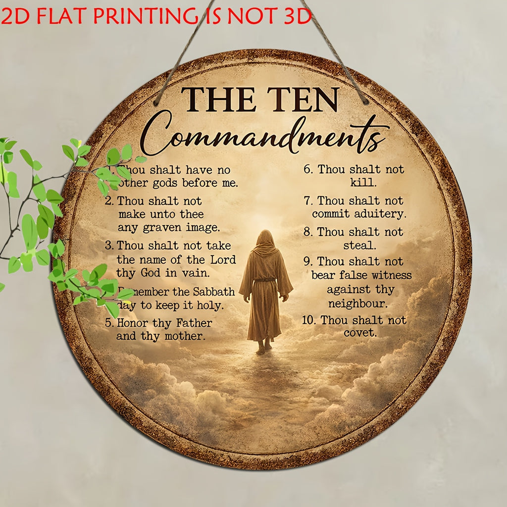 2d flat wooden decorative sign plaque 1pc ten