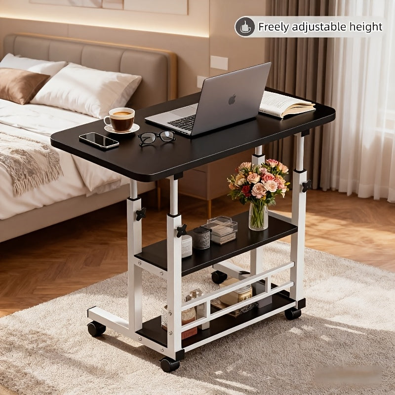 movable height adjustable bedside computer desk adjustable