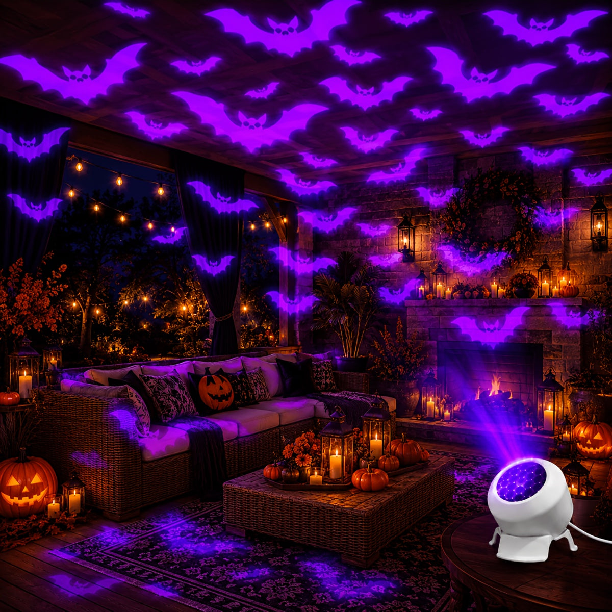 dynamic bat projector light usb powered 360 rotatable