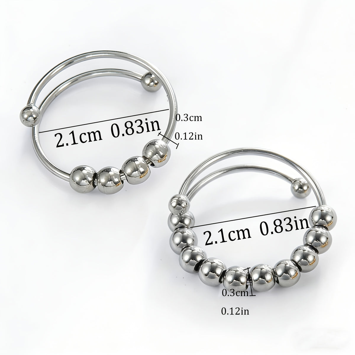 adjustable anxiety rings made stainless steel designed