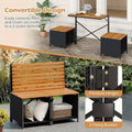 2 in 1 outdoor convertible bench transforming