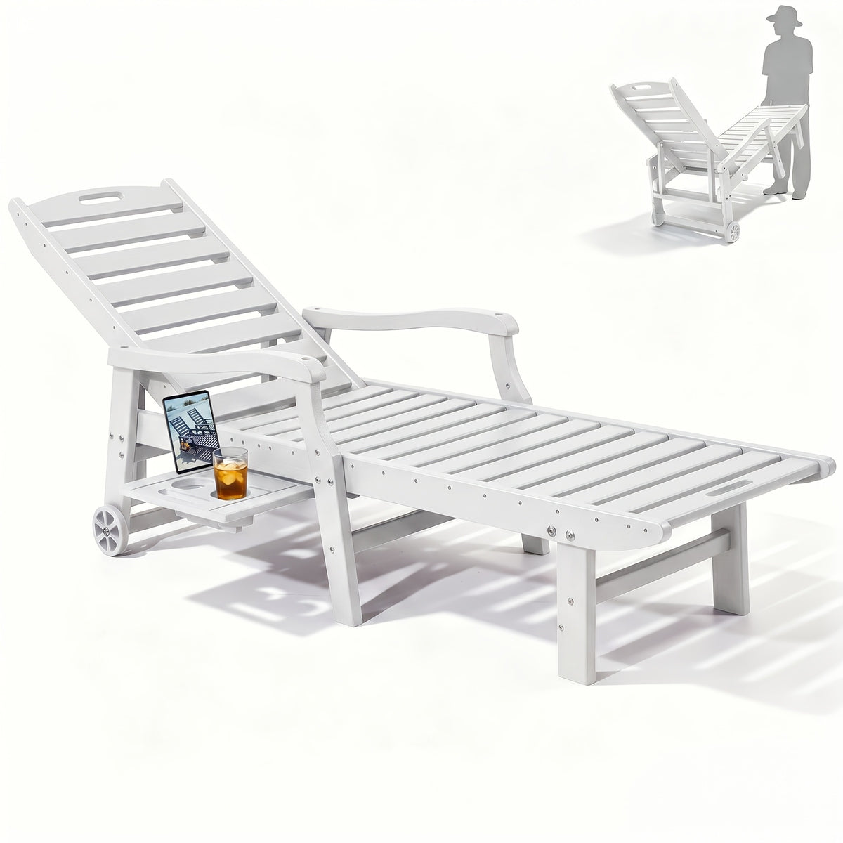 hdpe outdoor lounge chaise weather patio lounge chair 5