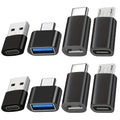 8 pack black usb usb c adapter usb type c female usb