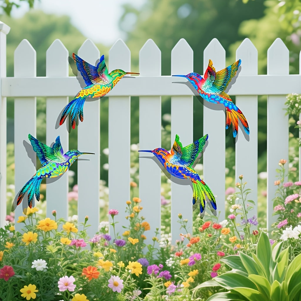 2 5d 2 5d set 4 metal hummingbird wall art decorations