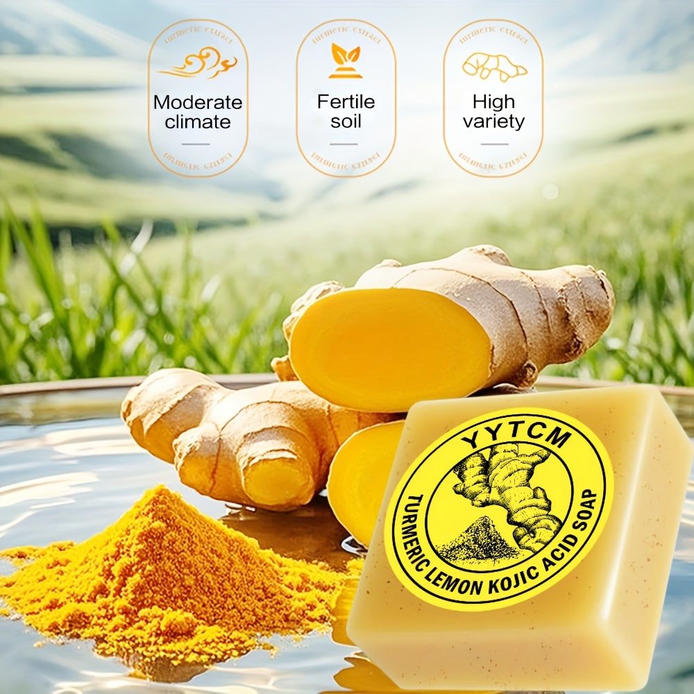 brightening exfoliating kojic acid turmeric lemon scrub bar
