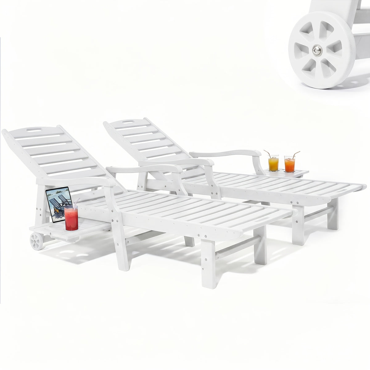 hdpe outdoor lounge chaise weather patio lounge chair 5