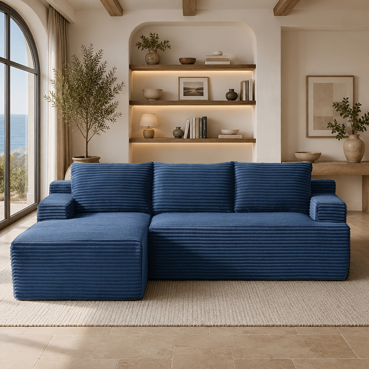 l shaped cloud sofa 3 seater corduroy sectional couch