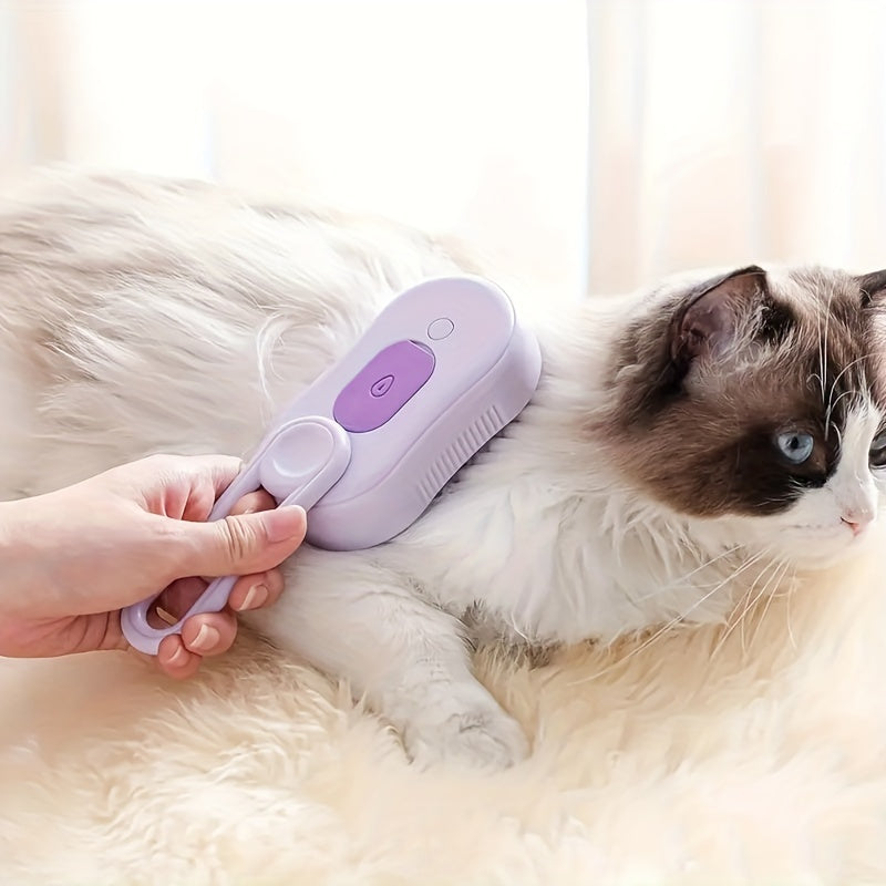 3 in 1 steaming pet brush usb rechargeable foldable