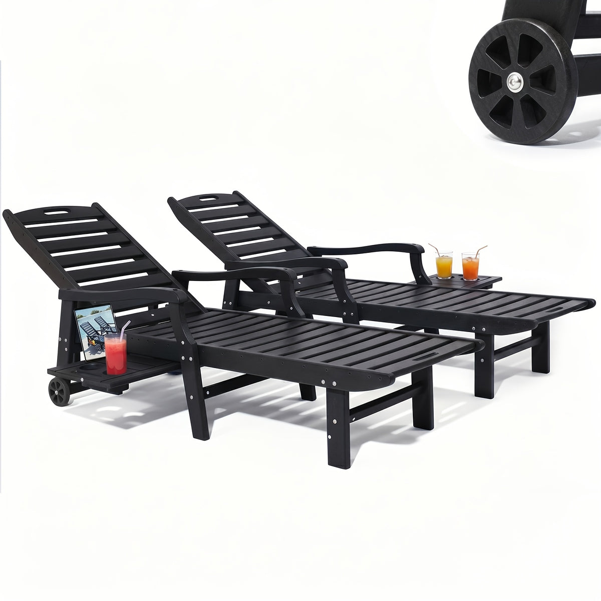 hdpe outdoor lounge chaise weather patio lounge chair 5