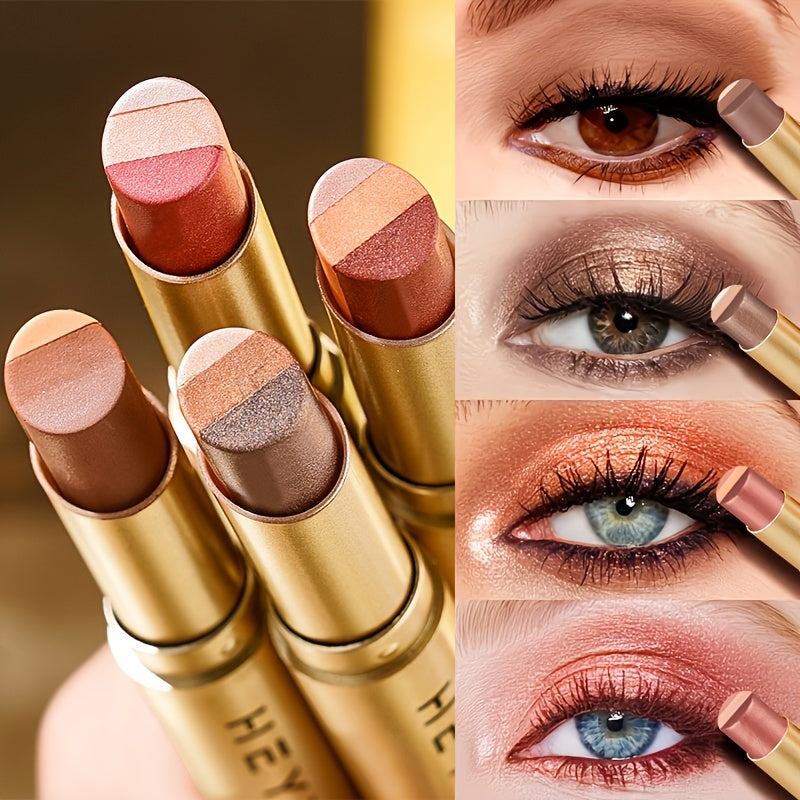 3 color eyeshadow stick waterproof sweatproof natural