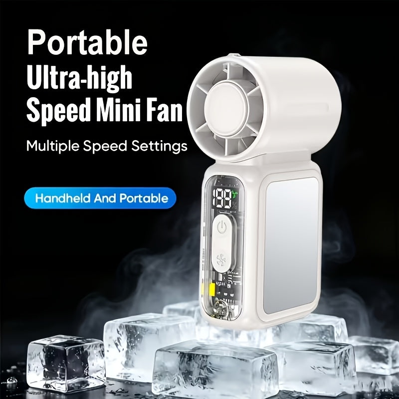 mini handheld fan 3600mah battery   motor portable