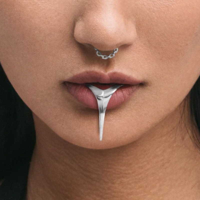 stylish minimalist lip stud a unique y shaped design