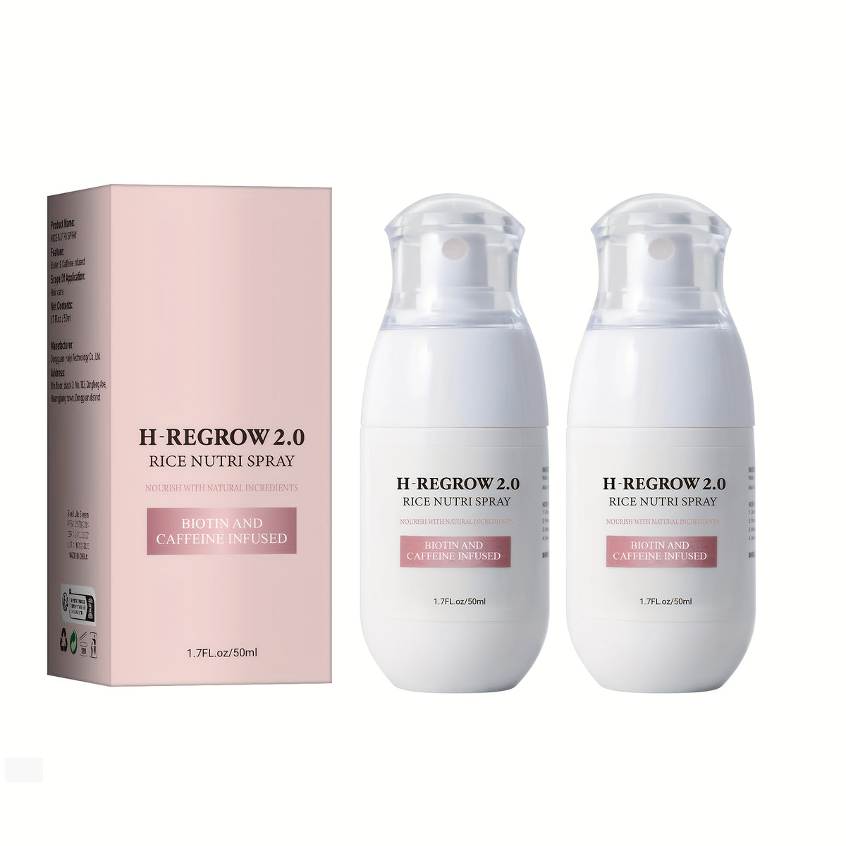 set 4 natural rice scalp sprays featuring hydrolyzed rice